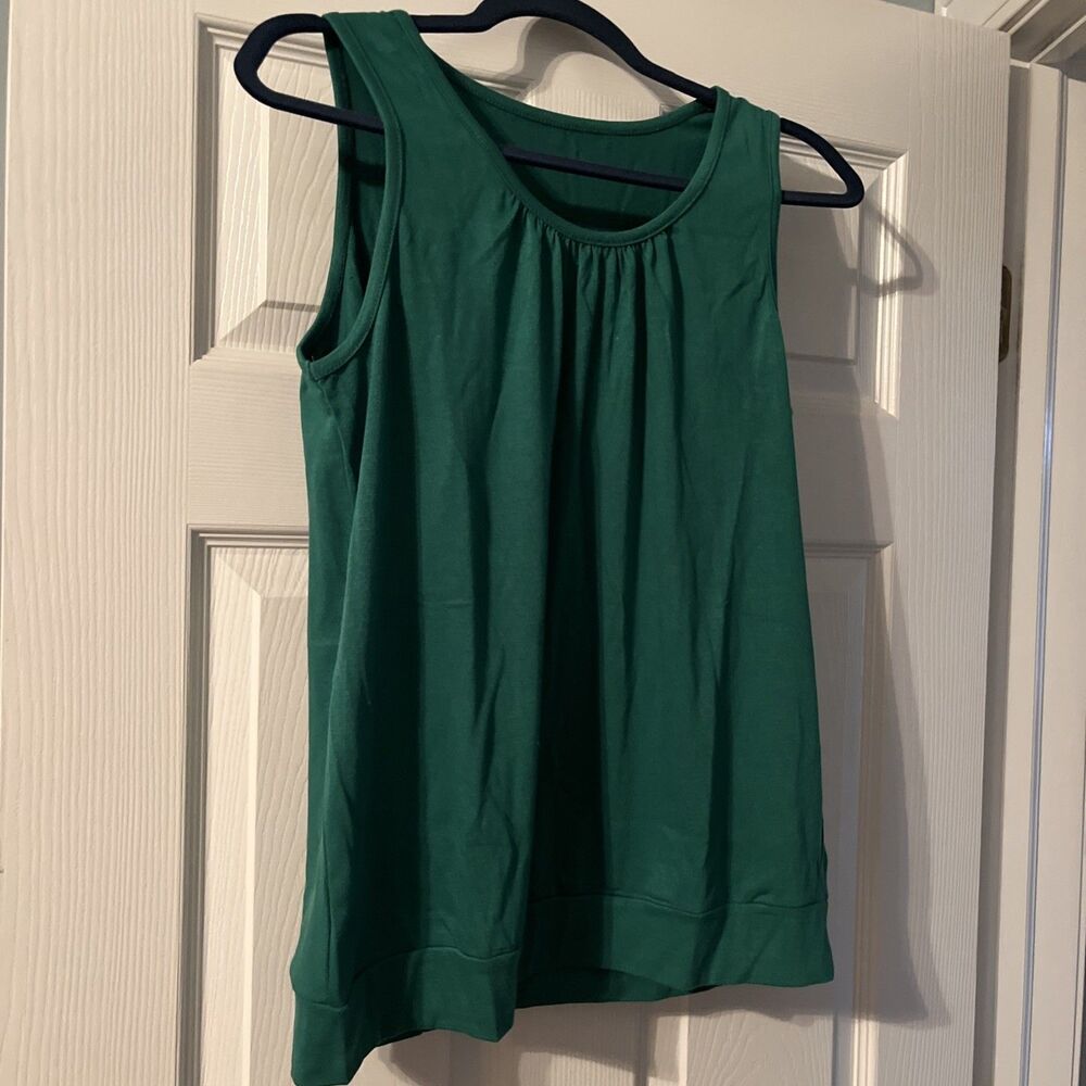 Sport Tunic Workout Tops Classic Green Tank Top Athletic Loose Fitting Tank Med
